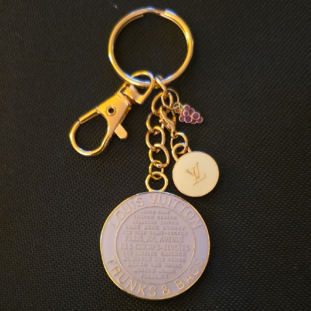 Upcycled Louis Vuitton Gold Charms Turned Keychain